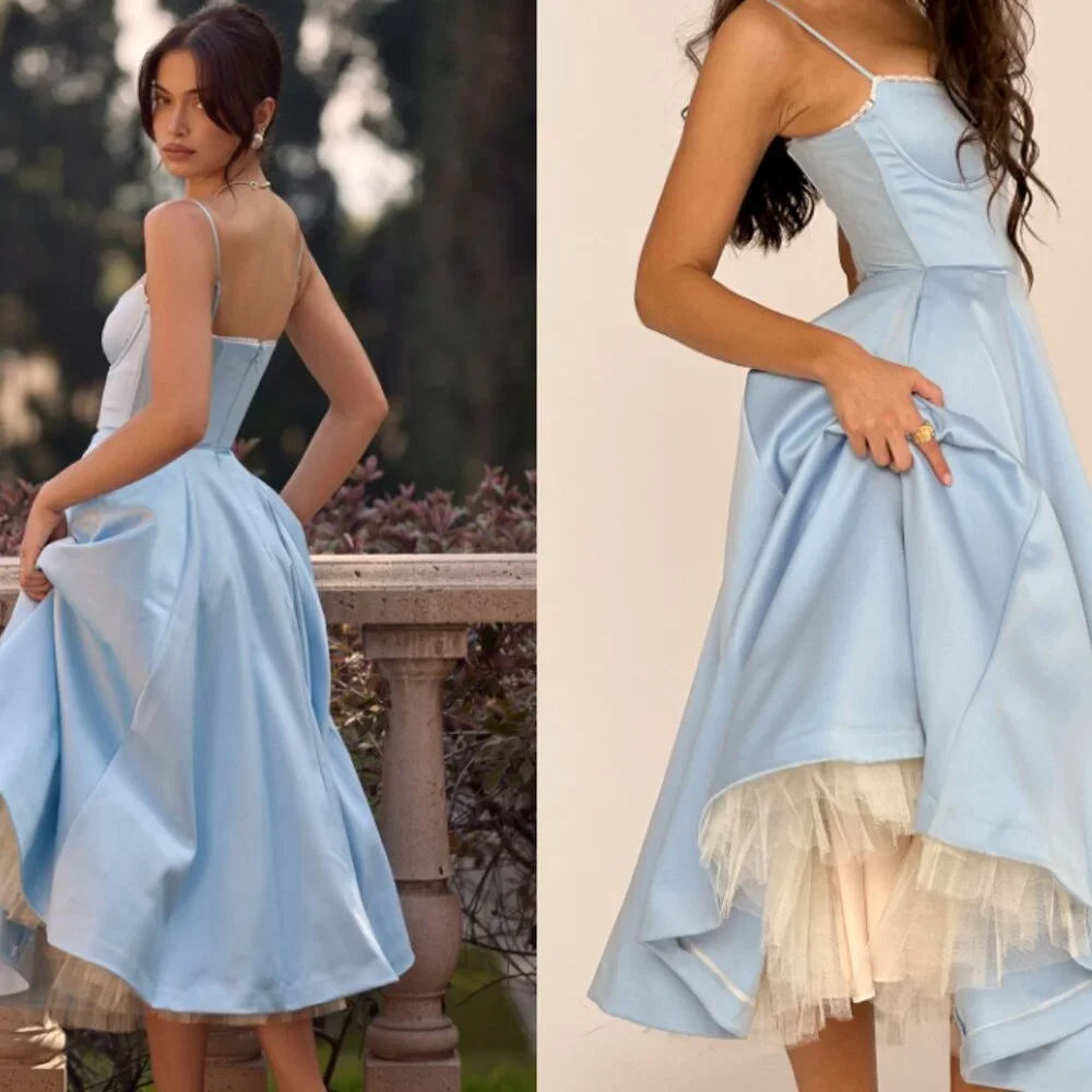 HOUSE OF CB 'Mademoiselle' Cinderella Blue Tulle Midi Dress NWOT - Picture 6 of 12